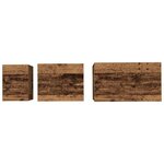 vidaXL Table basse gigogne 3 Pièces Bois ancien 60 x 35 x 56 cm
