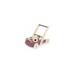 FIETE Chariot de marche bois massif  hêtre laqué violet et clair