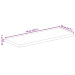 vidaXL Dessus de table 70x50x2 5 cm rectangulaire bois massif manguier