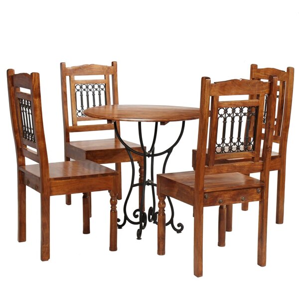 vidaXL Ensemble de tables à manger 5 Pièces bois d’acacia massif