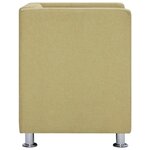 vidaXL Fauteuil cube Vert Tissu