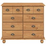 vidaXL Commode ASKIM Marron 91 x 40 x 79 cm Bois de pin massif