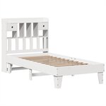 vidaXL Cadre de lit sans matelas blanc 75x190 cm bois de pin massif