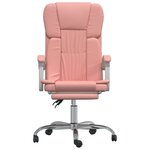 vidaXL Fauteuil inclinable de bureau Rose Similicuir