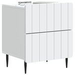 vidaXL Cabinet de chevet Blanc 43 x 34 5 x 49 5 cm Bois d'ingénierie