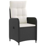 vidaXL Ensemble de repas extérieur 5 pc Noir et blanc crème