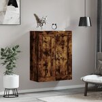 vidaXL Armoire murale chêne fumé 69 5x34x90 cm bois d'ingénierie