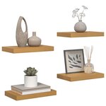 vidaXL Étagère Murale 4 Pièces Beige 40 x 23 5 x 4 cm Bois d'ingénierie