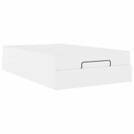 vidaXL Cadre de lit avec matelas avec matelas 2 Pièces Blanc PVC