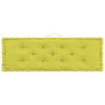 vidaXL Coussins de plancher de palette lot de 3 Vert pomme Coton