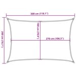 vidaXL Voile d'ombrage 160 g/m² Terre cuite 2x3 m PEHD