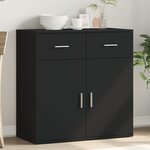 vidaXL Buffet noir 79x38x80 cm bois d'ingénierie