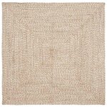vidaXL Tapis Naturel et blanc 120 x 120 cm Jute