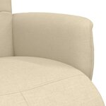 vidaXL Fauteuil inclinable avec repose-pied crème tissu