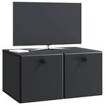 vidaXL Meuble TV mural 59 5 x 41 x 30 cm Noir Bois d'ingénierie