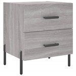vidaXL Tables de chevet 2 Pièces sonoma gris 40x35x47 5 cm