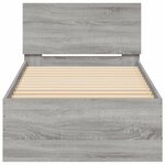 vidaXL Cadre de lit sans matelas avec tête de lit 90x190 cm