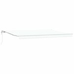vidaXL Auvent rétractable Blanc 500 × 350 cm Tissu et Aluminium