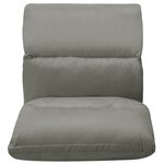 vidaXL Chaise pliable de sol Gris foncé Microfibre