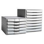 Module De Classement The Sytem 8 Office 8 Tiroirs - Gris Lumière - Exacompta