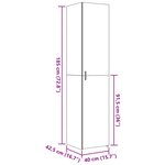 vidaXL Buffet haut blanc 40x42 5x185 cm bois d'ingénierie