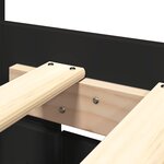 vidaXL Cadre de lit avec tête de lit noir 200x200 cm bois d'ingénierie