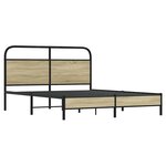 vidaXL Cadre de lit sans matelas 150x200 cm chêne sonoma