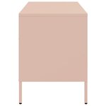 vidaXL Meubles TV 2 Pièces rose 68x39x50 5 cm acier