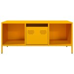 vidaXL Table basse jaune moutarde 101 5x50x43 5cm acier laminé à froid