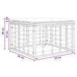 vidaXL Pouf de Jardin Naturel polyrotin