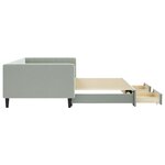 vidaXL Lit de jour avec gigogne et tiroirs sans matelas 100x200 cm
