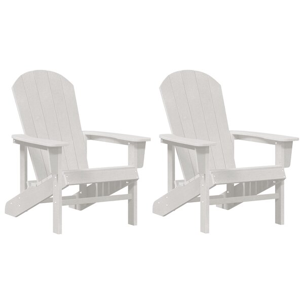 Chaises Adirondack vidaXL 2 Pièces Blanc 74x82x90 cm HDPE