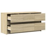 vidaXL Meuble TV avec LED chêne sonoma 100x34x50 cm bois d'ingénierie