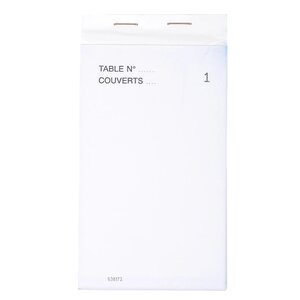 Bloc Maître D'hôtel 50 Feuillets Autocopiants Numérotés En Tripli - Format 8x15 Cm - Blanc - X 50 - Exacompta