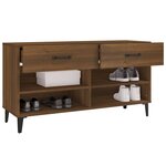 vidaXL Meuble à chaussures Chêne marron 102x35x55 cm Bois d'ingénierie