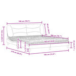 vidaXL Lit avec matelas marron foncé 180x200 cm tissu