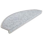 vidaXL Tapis d'escalier 30 pièces 65 x 24 x 4 cm Gris clair Demi-rond Grand