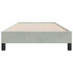 vidaXL Cadre de lit sans matelas gris clair 100x220 cm velours