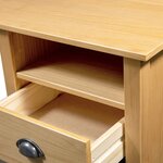 vidaXL Bureau Hill avec 3 tiroirs 120x50x74 cm Pin solide
