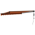 vidaXL Auvent rétractable automatique orange et marron 3 5x2 5 m