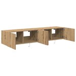 Rangements TV vidaXL avec lumières LED 2 Pièces Chêne Artisan 80x35x31 cm