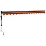 vidaXL Auvent rétractable automatique orange et marron 4x3 m