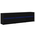 vidaXL Unites TV 2 Pièces Chêne noir 180 x 34 x 50 cm Bois d'ingénierie