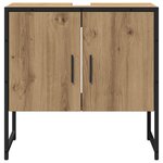 vidaXL Ensemble de mobilier de salle de bain avec porte 2 Pièces Marron