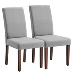 Lot de 2 chaises de salle à manger chaises cuisine dossier haut pour cuisine assise épaisse 58 x 48 x 100 cm gris 12_0008025