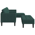 vidaXL Ensemble de Canapés avec coussin 2 Pièces Vert foncé Polyester