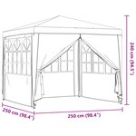 vidaXL Tente de fête Rouge 250 x 250 x 240 cm PE et acier