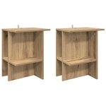 vidaXL Table basse 2 Pièces Chêne artisanal 40 x 30 x 49 cm