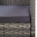 vidaXL Chaises de jardin coussins gris foncé 4 Pièces gris résine tressée