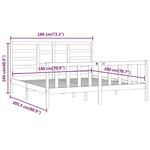 vidaXL Cadre de lit sans matelas blanc 180x200 cm bois massif